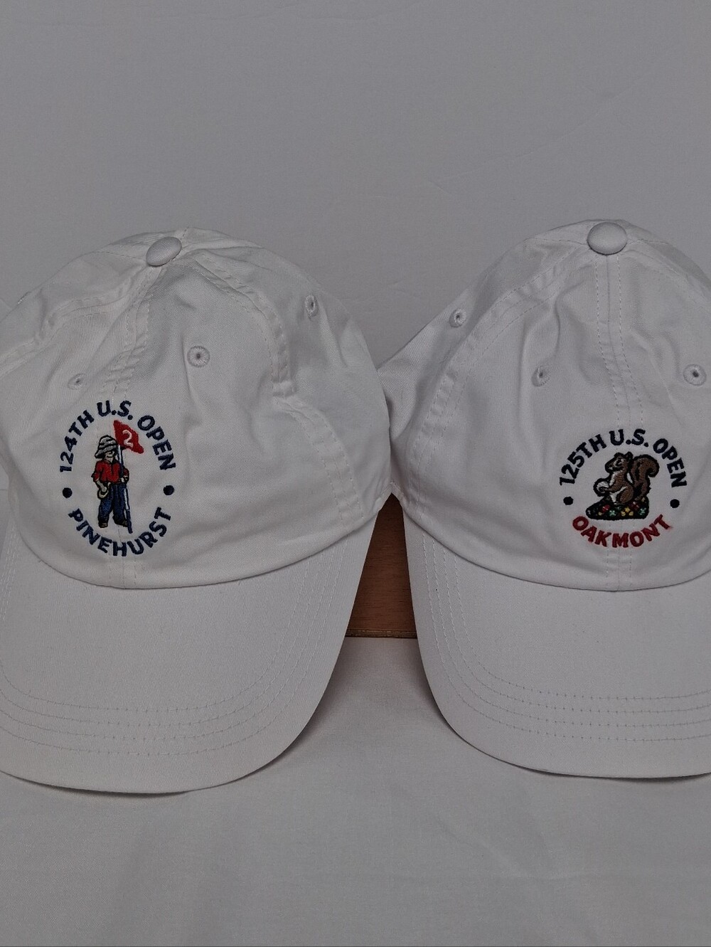 USGA Member 124th US Open Pinehurst & 125th US Open Oakmont Hat Lot Of 2